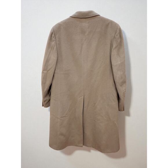 Vtg Malcom Kenneth Mongolian Cashmere Coat Camel Tan Overcoat Men L - Picture 2 of 6